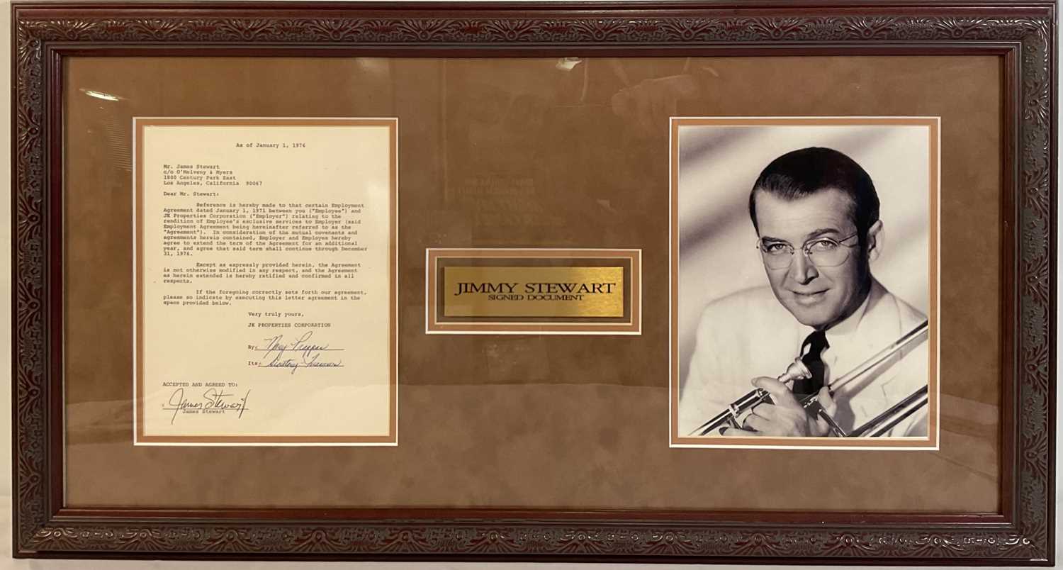 Lot 374 - AUTOGRAPHS - A document signed by Actor JAMES...