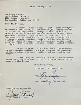Lot 374 - AUTOGRAPHS - A document signed by Actor JAMES...