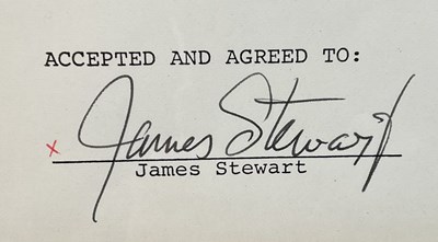 Lot 374 - AUTOGRAPHS - A document signed by Actor JAMES...