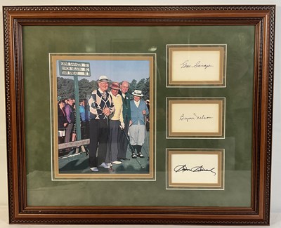 Lot 376 - AUTOGRAPHS - Three golf legends autographs in...