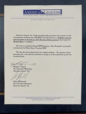 Lot 381 - AUTOGRAPHS - A RICHARD NIXON signed postcard,...