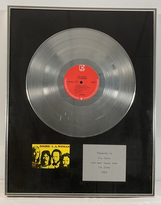 Lot 426 - A platinum record for THE DOORS album L.A...