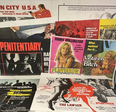 Lot 94 - A group of UK Quad crime film posters (some...