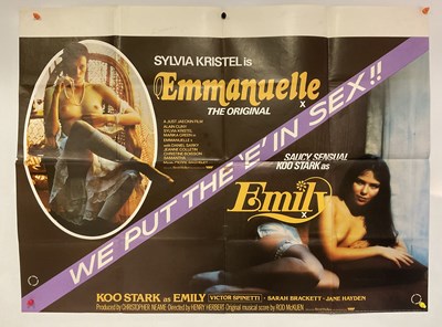 Lot 191 - EMMANUELLE / EMILY (1976) UK Quad double bill...