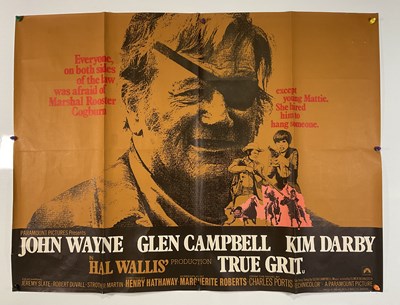 Lot 155 - TRUE GRIT (1969) UK Quad film poster - John...