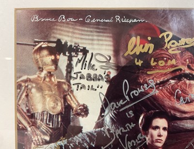 Lot 369 - STAR WARS - A multi signed French promotional...