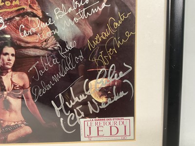 Lot 369 - STAR WARS - A multi signed French promotional...