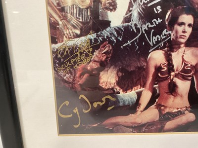 Lot 369 - STAR WARS - A multi signed French promotional...