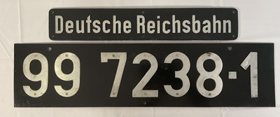 Lot 488 - RAILWAYANA - A pair of Eastern German...