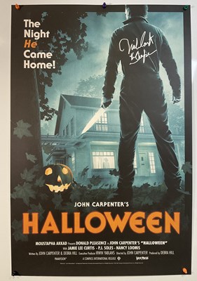 Lot 121 - HALLOWEEN - alternative movie poster signed...