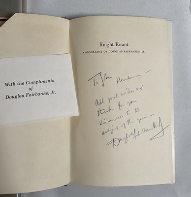 Lot 107 - A pair of autographed DOUGLAS FAIRBANKS JR...