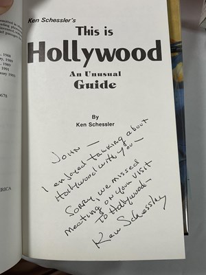 Lot 63 - A box of movie related books, autographed by...
