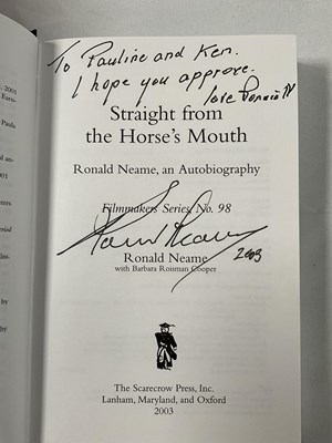 Lot 63 - A box of movie related books, autographed by...