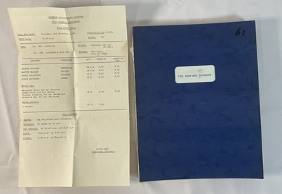 Lot 408 - A signed script and call sheet for the film...