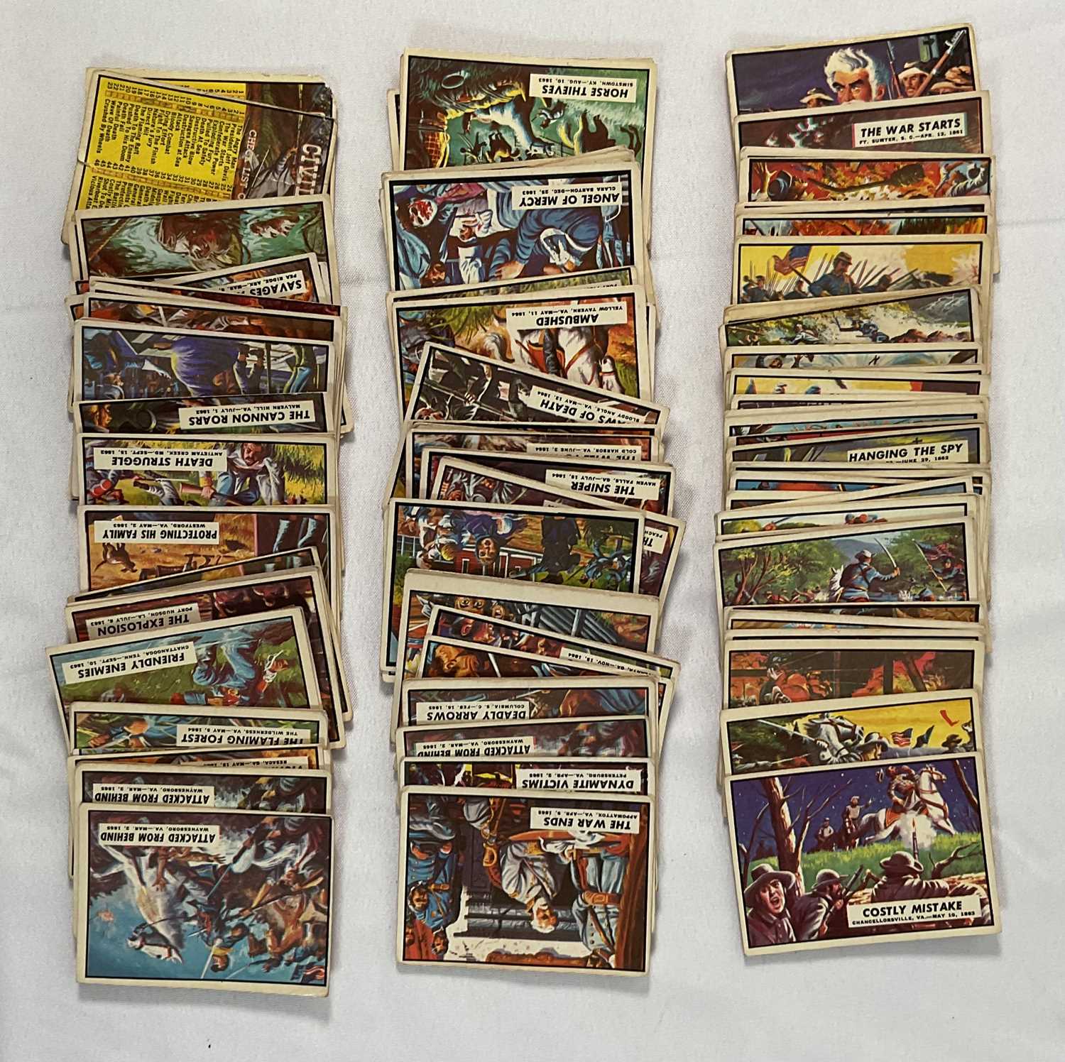 Lot 334 - A collection of Civil War Bubble Gum cards