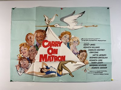 Lot 21 - CARRY ON MATRON (1972) UK Quad film poster,...