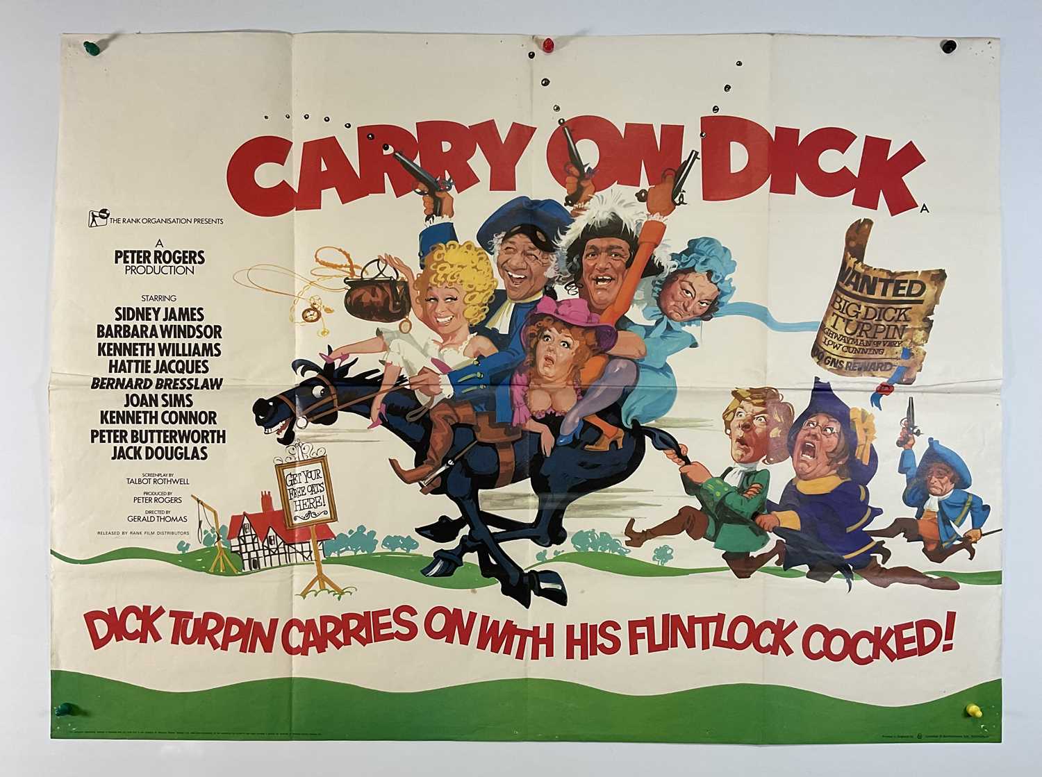 Lot 28 - CARRY ON DICK (1973) UK Quad film poster,...