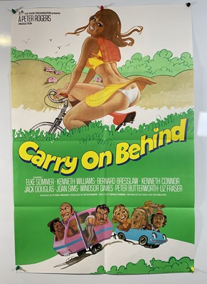 Lot 14 - CARRY ON BEHIND (1975) UK one sheet movie...