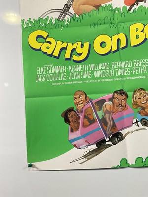 Lot 14 - CARRY ON BEHIND (1975) UK one sheet movie...
