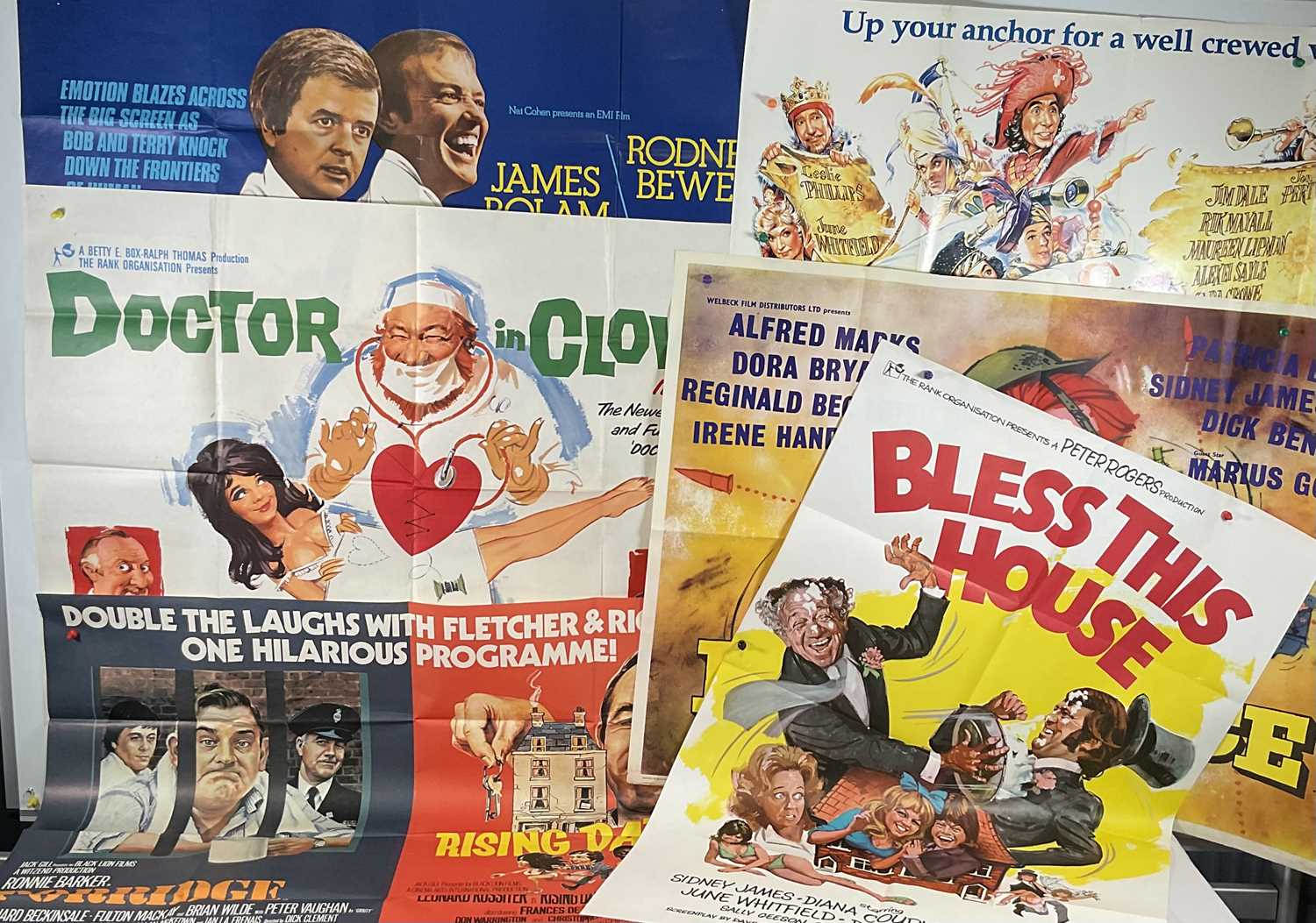 Lot 19 - A group of British comedy movie posters...