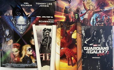 Lot 116 - A group of superhero UK quad film posters...