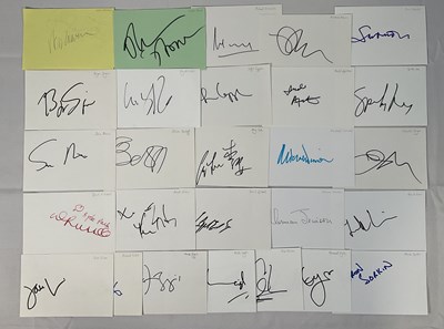 Lot 399 - A group autograph cards signed by film and...