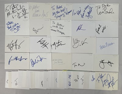 Lot 418 - A large group of autograph cards signed by...