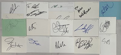 Lot 401 - A group of autograph cards signed by Hollywood...