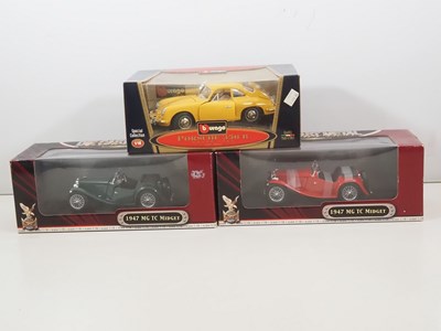 Lot 16 - A group of 1:18 scale diecast cars by YAT MING...