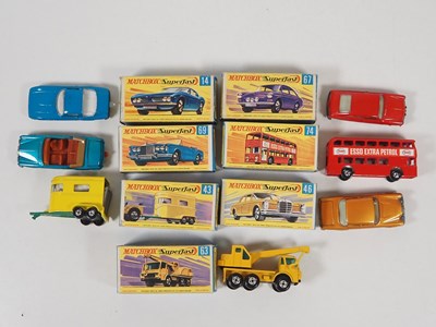 Lot 77 - A group of MATCHBOX Superfast series cars in...