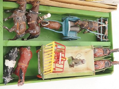 Lot 100 - A large group of diecast farm animals,...
