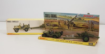 Lot 119 - A DINKY 615 diecast US Jeep with 105 mm...