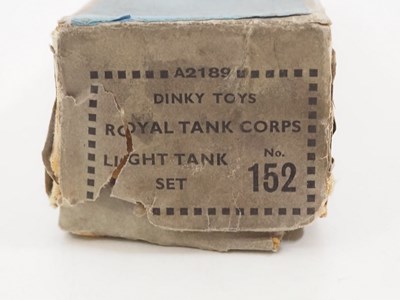 Lot 158 - A DINKY pre-war 152 Light Tank set in original...