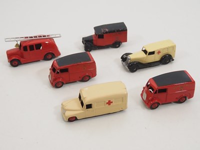 Lot 175 - A group of DINKY diecast Royal Mail vans, fire...