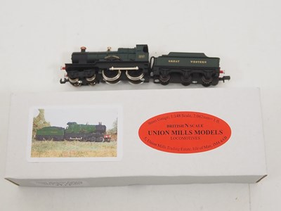 Lot 281 - A UNION MILLS N gauge 'City of Truro' steam...