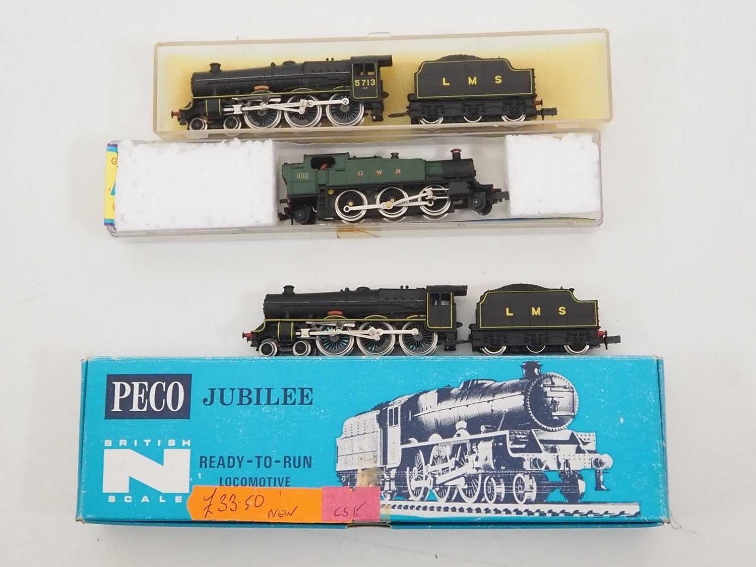 Lot 291 - A pair of PECO N gauge Jubilee Class steam...