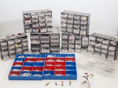 Lot 318 - A large crate of N gauge white metal parts and...