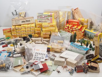 Lot 347 - A large box of TT gauge accessories, scenery,...