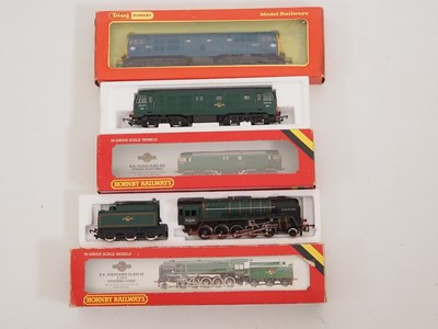 Lot 381 - A group of HORNBY OO gauge steam and diesel...