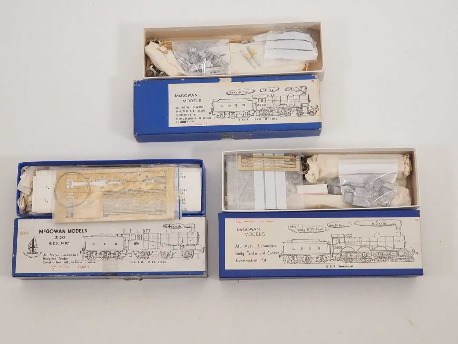 Lot 434 - A group of unbuilt MCGOWAN MODELS OO gauge...