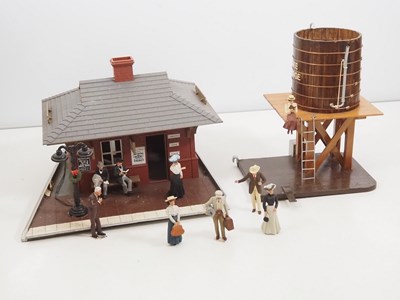 Lot 537 - A pair of kit and scratch built buildings...