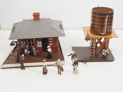 Lot 537 - A pair of kit and scratch built buildings...