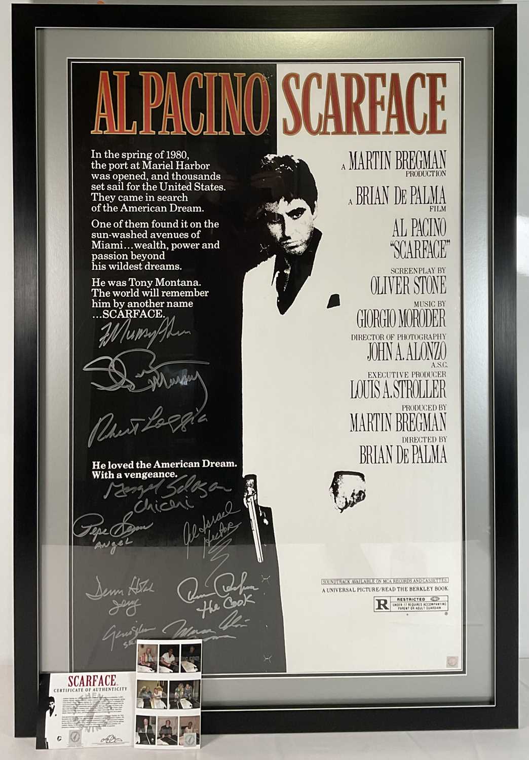 Lot 427 - SCARFACE (1983) An autographed promotional U.S....