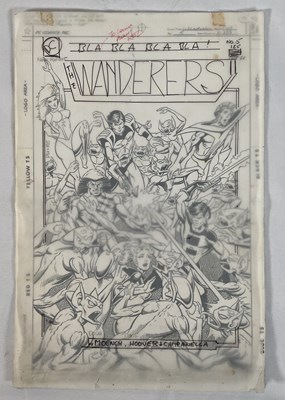 Lot 307 - ORIGINAL COMIC BOOK ARTWORK - THE WANDERERS #5...