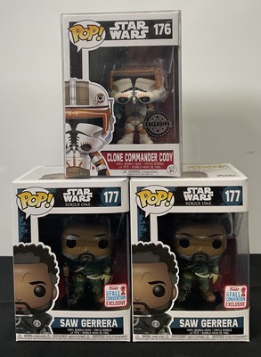 Lot 462 - STAR WARS - A trio of vaulted Star Wars Funko...