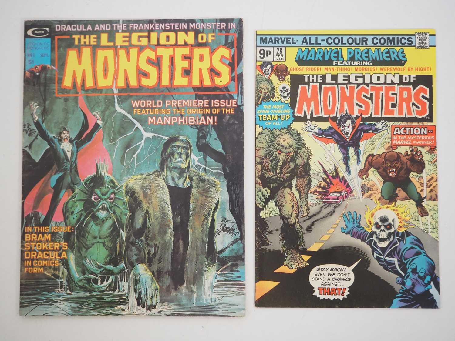 Lot 262 - THE LEGION OF MONSTERS #1 + MARVEL PREMIERE...