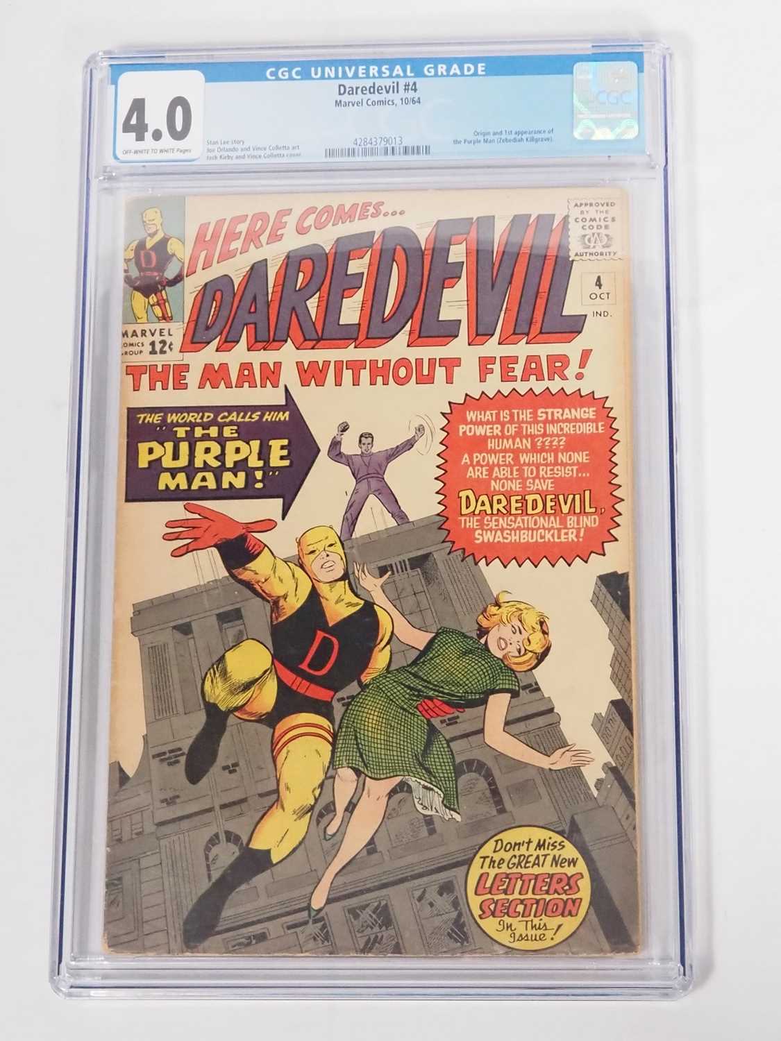 Lot 409 - DAREDEVIL #4 (1964 - MARVEL) GRADED 4.0 (VG)...