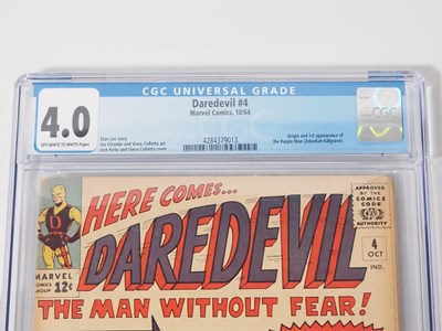 Lot 409 - DAREDEVIL #4 (1964 - MARVEL) GRADED 4.0 (VG)...