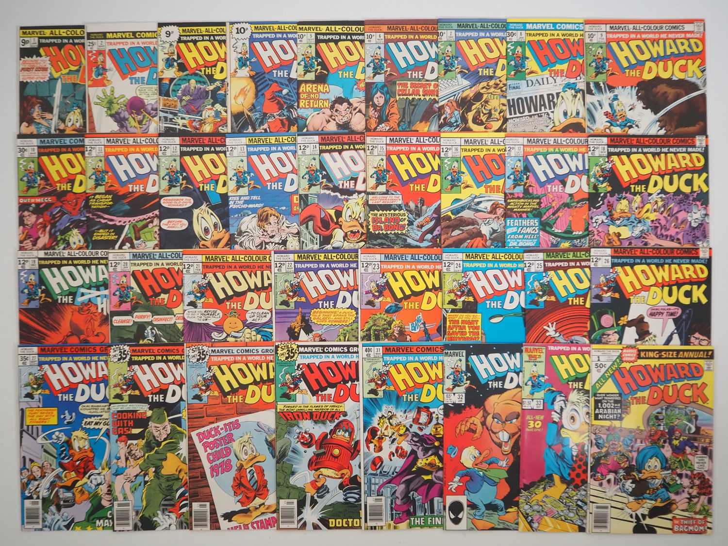 Lot 237 - HOWARD THE DUCK #1, 2, 3, 4, 5, 6, 7, 8, 9, 10,...