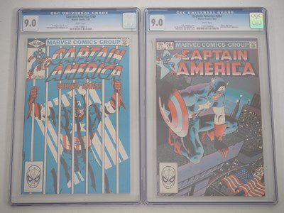 Lot 247 - CAPTAIN AMERICA #260 & 284 GRADED 9.0 (VF/NM)...